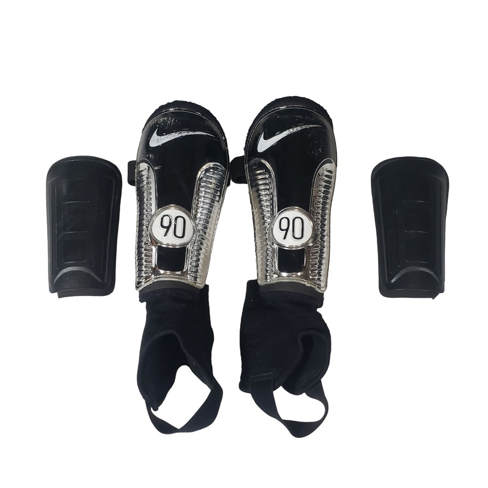Nike Total 90 T90 Soccer Shin Guards Black Silver Large SP0136-001 Ankle Guard